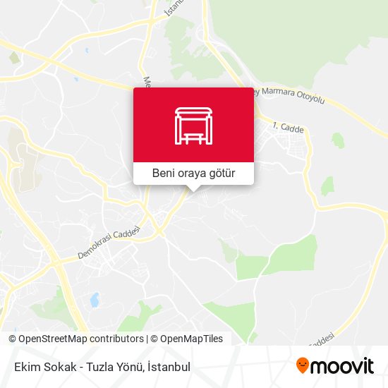 Ekim Sokak - Tuzla Yönü harita