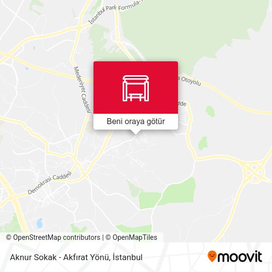 Aknur Sokak - Akfırat Yönü harita