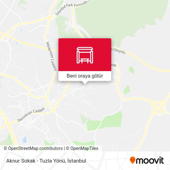 Aknur Sokak - Tuzla Yönü harita