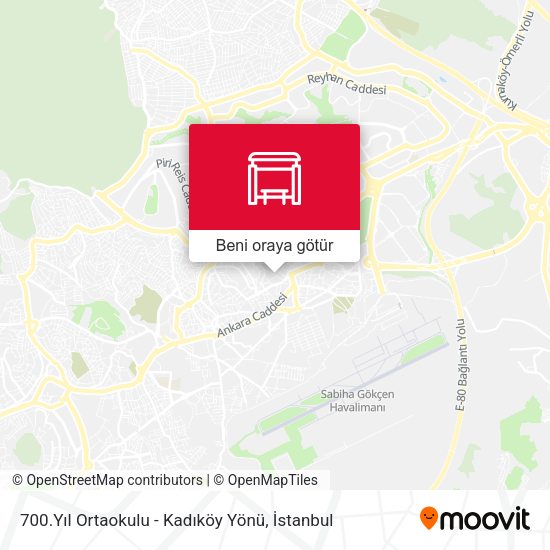 700.Yıl Ortaokulu - Kadıköy Yönü harita
