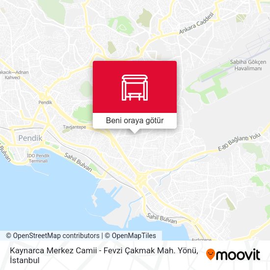 Kaynarca Merkez Camii - Fevzi Çakmak Mah. Yönü harita