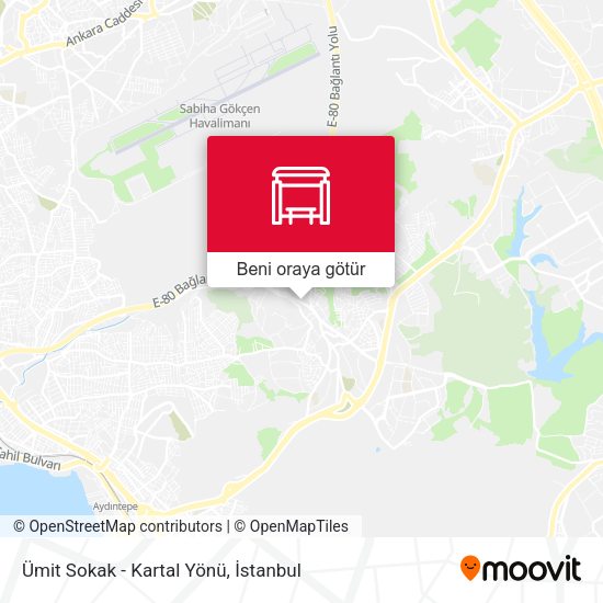 Ümit Sokak - Kartal Yönü harita