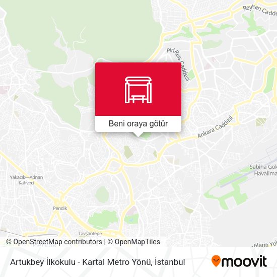 Artukbey İlkokulu - Kartal Metro Yönü harita
