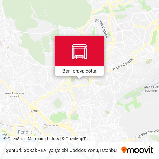 Şentürk Sokak - Evliya Çelebi Caddes Yönü harita