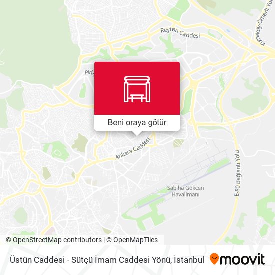 Üstün Caddesi - Sütçü İmam Caddesi Yönü harita