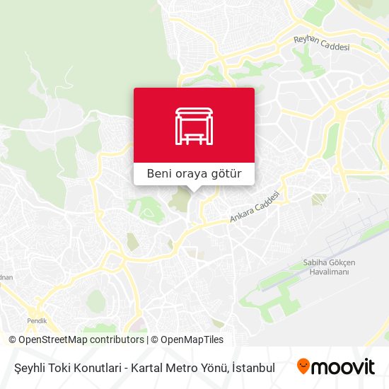 Şeyhli Toki Konutlari - Kartal Metro Yönü harita