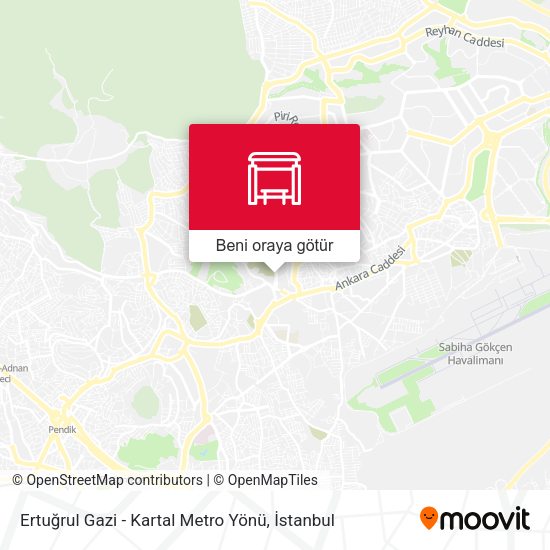 Ertuğrul Gazi - Kartal Metro Yönü harita