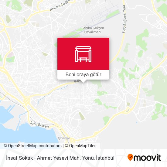İnsaf Sokak - Ahmet Yesevi Mah. Yönü harita