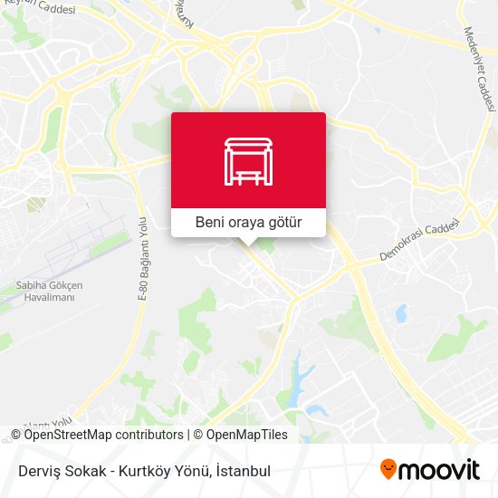 Derviş Sokak - Kurtköy Yönü harita