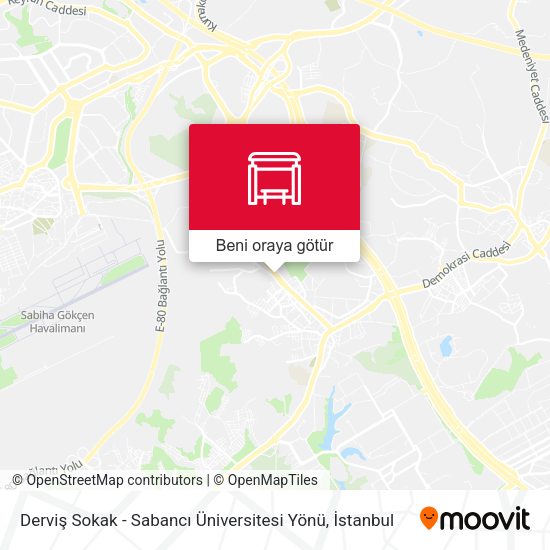 Derviş Sokak - Sabancı Üniversitesi Yönü harita