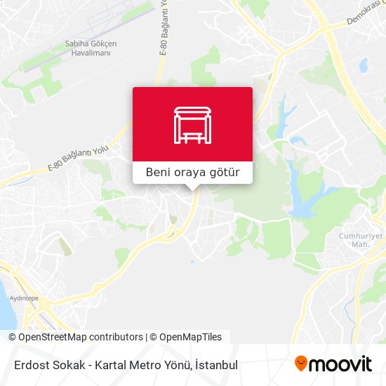 Erdost Sokak - Kartal Metro Yönü harita