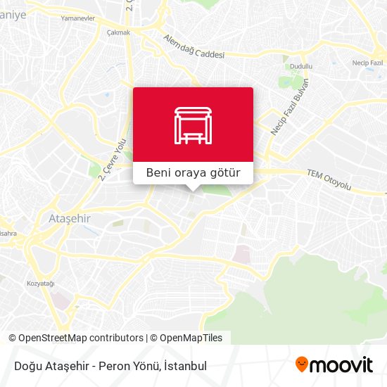 Doğu Ataşehir - Peron Yönü harita