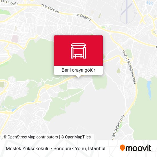 Meslek Yüksekokulu - Sondurak Yönü harita