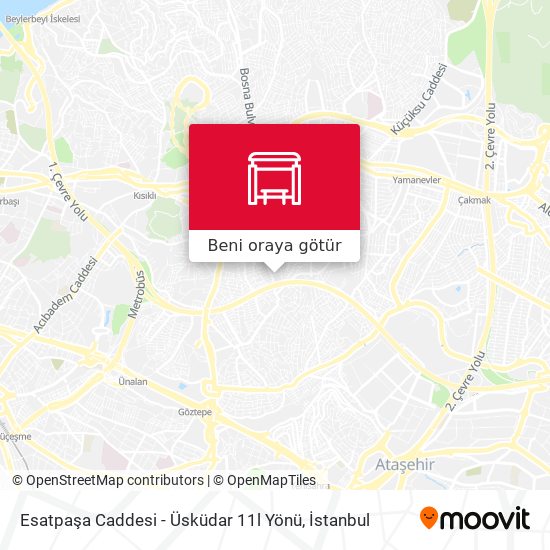 Esatpaşa Caddesi - Üsküdar 11l Yönü harita