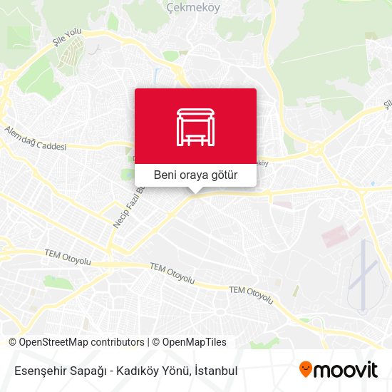 Esenşehir Sapağı - Kadıköy Yönü harita