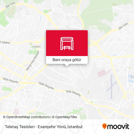 Teletaş Tesisleri - Esenşehir Yönü harita