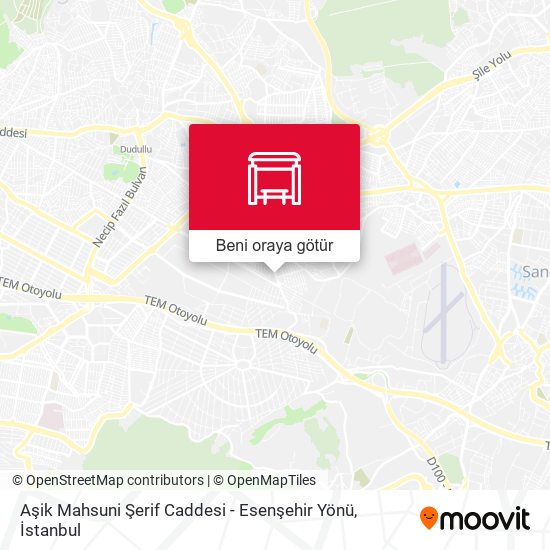 Aşik Mahsuni Şerif Caddesi - Esenşehir Yönü harita
