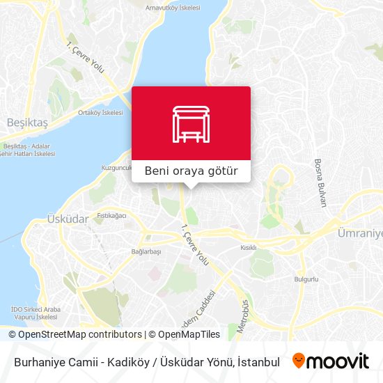 Burhaniye Camii - Kadiköy / Üsküdar Yönü harita