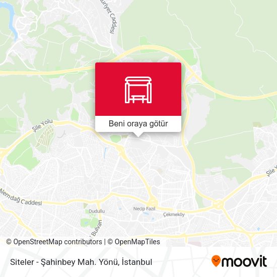Siteler - Şahinbey Mah. Yönü harita