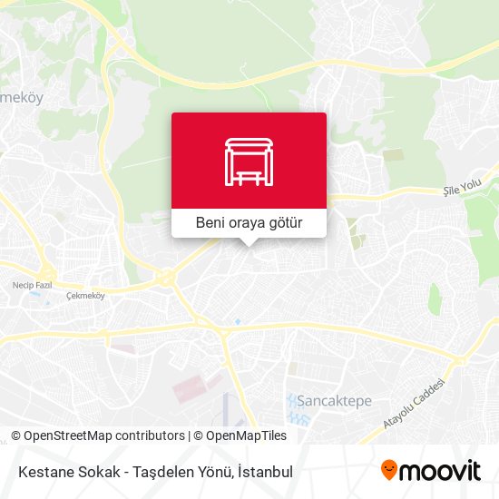 Kestane Sokak - Taşdelen Yönü harita