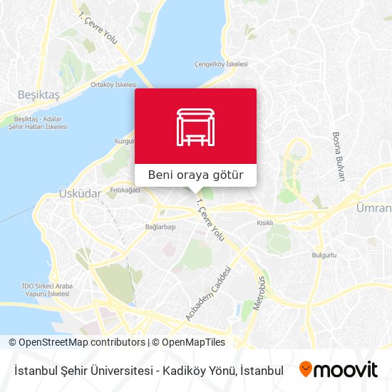 İstanbul Şehir Üniversitesi - Kadiköy Yönü harita