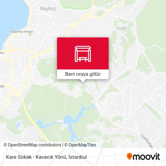 Kare Sokak - Kavacık Yönü harita
