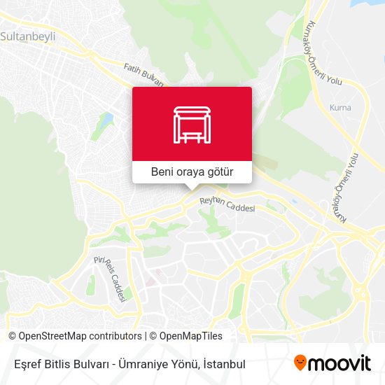 Eşref Bitlis Bulvarı - Ümraniye Yönü harita