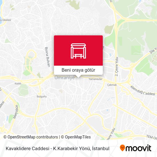 Kavaklidere Caddesi - K.Karabekir Yönü harita