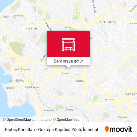 Kiptaş Konutları - Göztepe Köprüsü Yönü harita