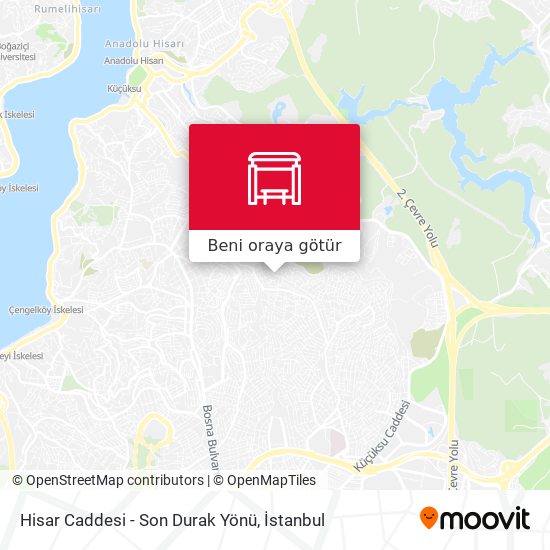 Hisar Caddesi - Son Durak Yönü harita