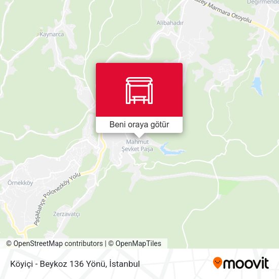 Köyiçi - Beykoz 136 Yönü harita