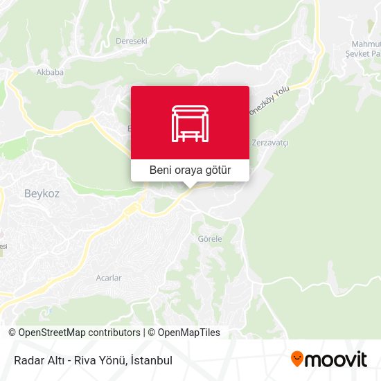 Radar Altı - Riva Yönü harita
