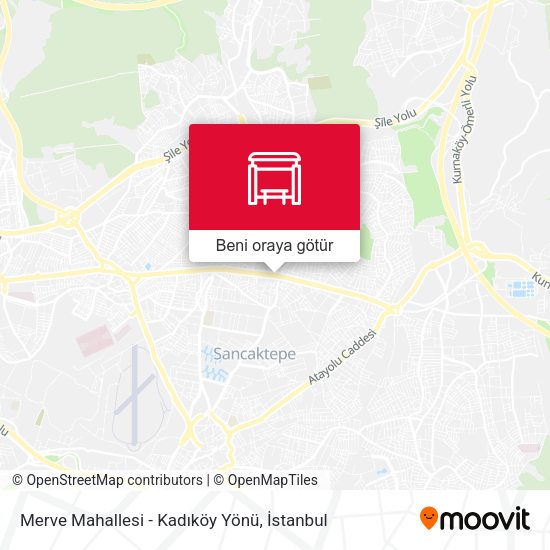 Merve Mahallesi - Kadıköy Yönü harita