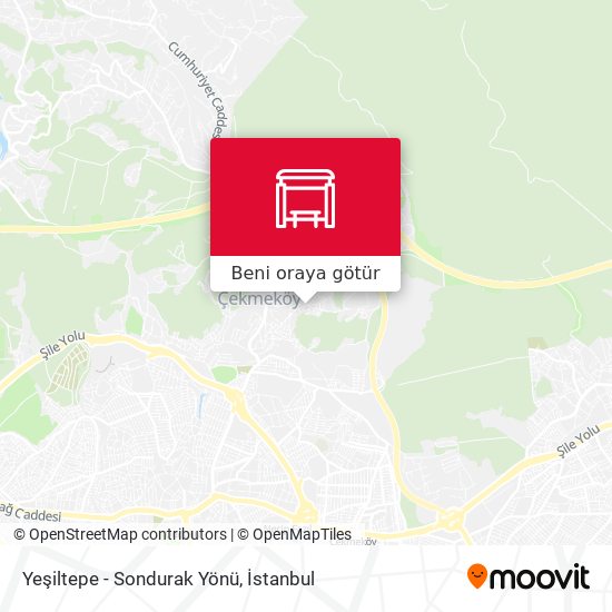 Yeşiltepe - Sondurak Yönü harita