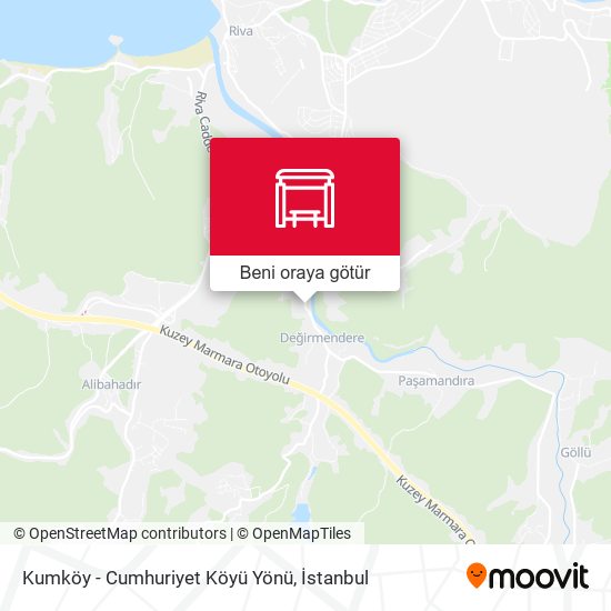Kumköy - Cumhuriyet Köyü Yönü harita