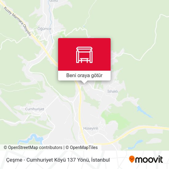 Çeşme - Cumhuriyet Köyü 137 Yönü harita