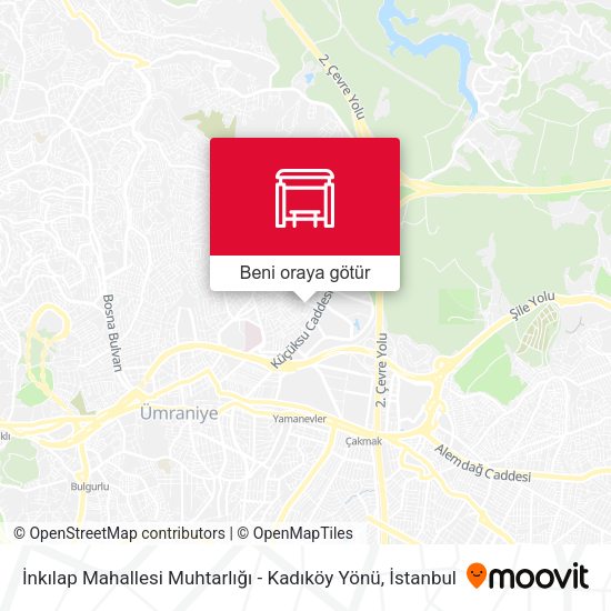İnkılap Mahallesi Muhtarlığı - Kadıköy Yönü harita