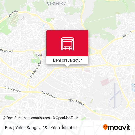 Baraj Yolu - Sarigazi 19e Yönü harita