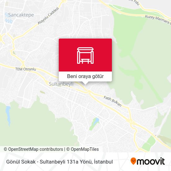 Gönül Sokak - Sultanbeyli 131a Yönü harita