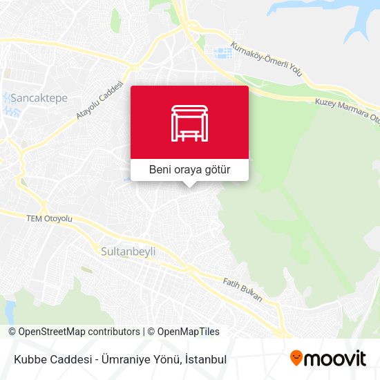 Kubbe Caddesi - Ümraniye Yönü harita