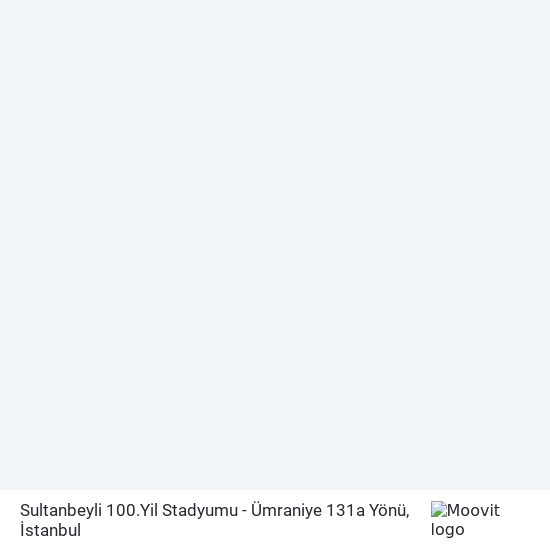 Sultanbeyli 100.Yil Stadyumu - Ümraniye 131a Yönü harita