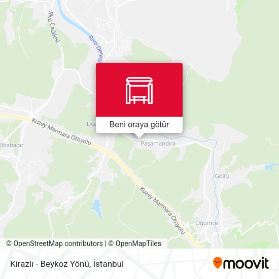 Kirazlı - Beykoz Yönü harita