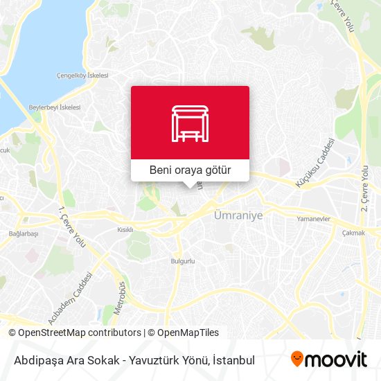Abdipaşa Ara Sokak - Yavuztürk Yönü harita