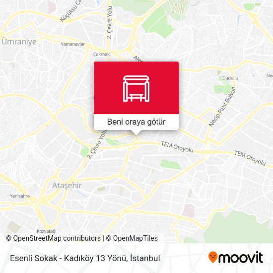 Esenli Sokak - Kadıköy 13 Yönü harita