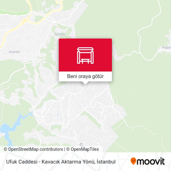 Ufuk Caddesi - Kavacık Aktarma Yönü harita