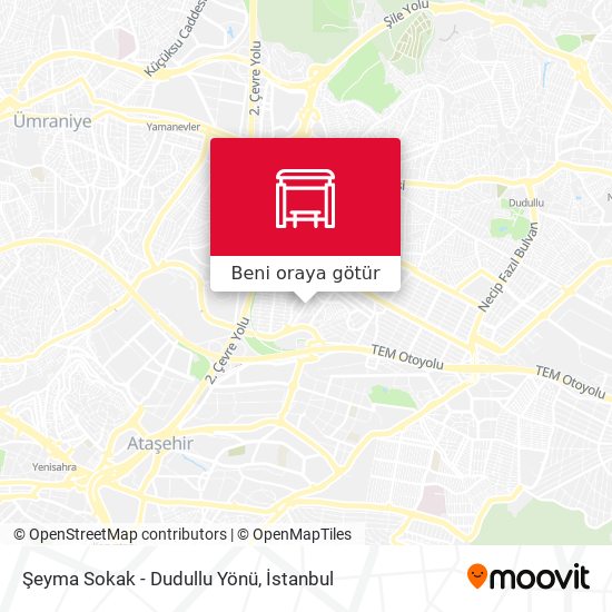 Şeyma Sokak - Dudullu Yönü harita