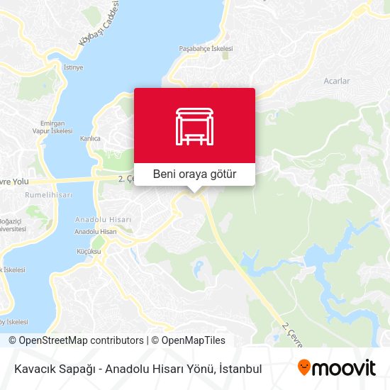 Kavacık Sapağı - Anadolu Hisarı Yönü harita
