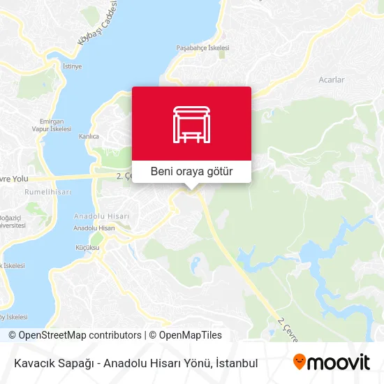 Kavacık Sapağı - Anadolu Hisarı Yönü harita