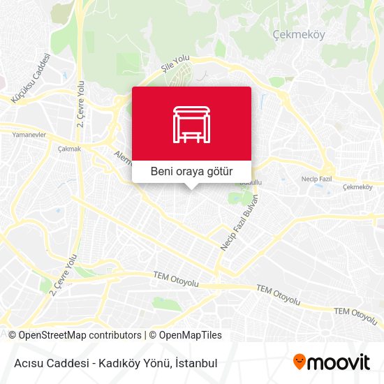 Acısu Caddesi - Kadıköy Yönü harita