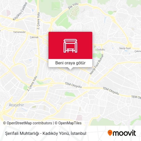 Şerifali Muhtarlığı - Kadıköy Yönü harita